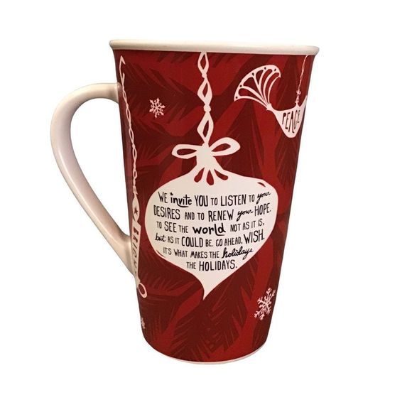 STARBUCKS 2009 Holiday Coffee Cup New Bone China Size 12 ounces - Picture 3 of 6